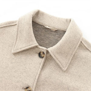 Chaqueta Safari Vaquera Regular con Cuello Alto para Mujer 2024, Tejido Holgado, Impermeable, de Algodón, Informal, para Calle - Product Image 4