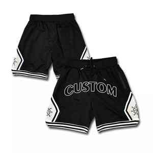 กางเกงขาสั้นผู้ชายทรงหลวมผ้าโพลีเอสเตอร์ปัก3D เอวยางยืดแห้งเร็วโลโก้ตามสั่งสไตล์สตรีท - Product Image 6