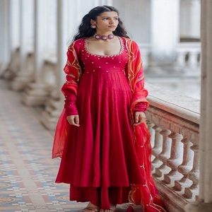 ชุดสูทแฟนซี Anarkali สไตล์ดีไซน์เนอร์,สำหรับใส่ไปงานเลี้ยงชุดผู้หญิงใส่ในอินเดีย - Product Image 2