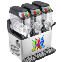 Machine à neige fondue industrielle 3 réservoirs * 12L Mini machine à neige fondue en acier inoxydable pour jus de fruits frais