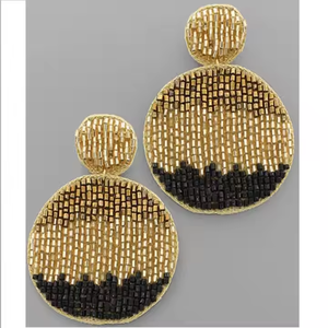 Pendientes hechos a mano bordados multicolor de la India para mujeres y niñas por Artesanías MD - Product Image 3