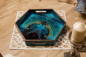 Bol Meena en bois antique en forme de cœur conçu sur mesure bol de service à salade rond pour le camping pour les aventures en plein air - Product Image 6