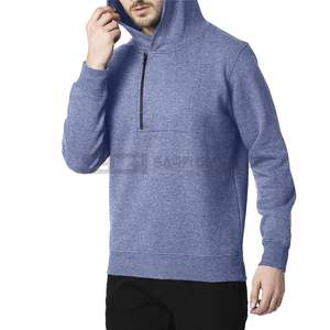 Venta al por mayor de alta calidad 73% poliéster 23% algodón 380gsm cálido hombres personalizados de gran tamaño Sudadera con capucha para hombres con cremallera - Product Image 3