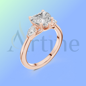 Sunbead loops jewels 18k Gold Engagement Ring with Round Brilliant Cut Diamond - Product Image 1