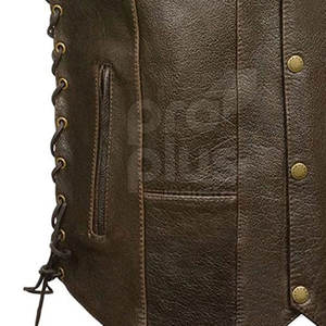 Chaleco de Cuero para Hombre, Estilo Moderno, Transpirable, Ecológico, de Secado Rápido, Servicio OEM, Ropa Exterior Informal Personalizable - Product Image 4