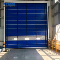 Porte industrielle rapide en PVC transparent, automatique, empilable, relevable et pliante