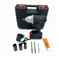 Clé à chocs électrique sans fil professionnelle 21V au lithium-ion 160 Nm 2-en-1 avec encliquetage creux 1/2 pouce, chargeur de batterie et mallette de transport