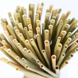 Respectueux de l'environnement, réutilisation, économie de coûts 100% PAILLE DE BAMBOU NATUREL 20cm Paille à boire chaude et froide jetable écologique - Product Image 1