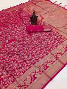 Vêtements occasionnels Soft Khadi Georgette Avec Tissage Travail Saree Femme Mode Vente en Gros Usine Fabricant et Fournisseur - Product Image 2