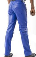 Pantalones de piel de oveja auténtica para hombre, calzas de piel auténtica