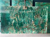 Luxuriöse Transluzente Amazoni-Grüne Granitplatte Naturstein für Innenräume Hotel Wohnzimmer Wände und Pilla Bartisch-Design