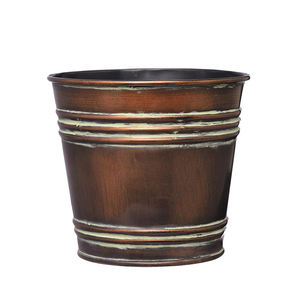 Cubo de maceta con acabado antiguo de cobre y Metal de decoración de alta calidad para florero decorado a la venta decoración del jardín del hogar - Product Image 1