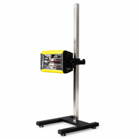 Lampe de séchage de peinture infrarouge à ondes courtes sur pied 800W pour carrosserie automobile avec support en acier inoxydable