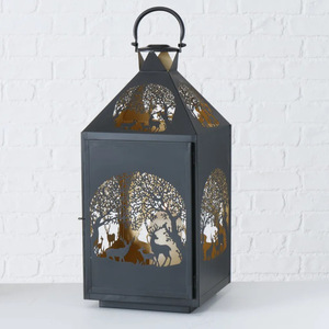 Handmade Moroccan Black <b>Gold</b> Antilope Cutout Design Metal <b>Candle</b> Lanterns Christmas Decorative <b>Pillar</b> Holder Jars for Home - Product Image 2
