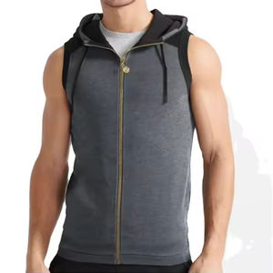 Sweat-shirt sans manches en coton pour homme / Vêtements d'hiver Jogging OEM Échantillon gratuit Sweat-shirts sans manches en coton pour homme en vente - Product Image 1