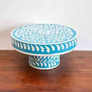 Ramadan spécial table résine incrustation bols nacre incrustation gâteau support indien à la main os incrustation décoration de la maison - Product Image 3