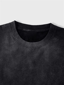 2024 personnalisé streetwear surdimensionné épaule tombante bonne qualité lavage à l'acide blanc Vintage surdimensionné T-Shirts Jersey décontracté avec logo - Product Image 3