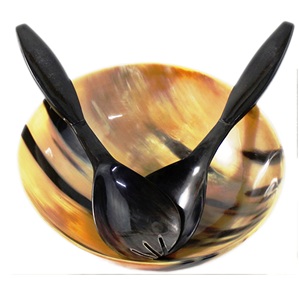 Cuerno de búfalo natural Rústico Moderno Oval Formas redondas Cuerno Plato de afeitar Hecho EN LA India - Product Image 4