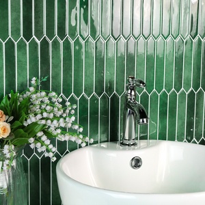 Azulejo Autoadhesivo Hexagonal Verde para Pared, Vinilo Decorativo Impermeable 3D para Decoración del Hogar - Product Image 5
