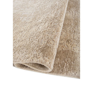 Tapis en laine et soie noués à la main Entropy Ivory AKWS-357, motif abstrait en coton biologique, tapis de salon pour couloir - Product Image 2