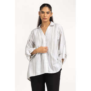 Camisas Casuales de Popelina para Mujer, Manga Larga, Botones, Estilo Vintage Simple, Talla XL, Primavera/Verano, Tejido de Punto, Diseño Liso - Product Image 4