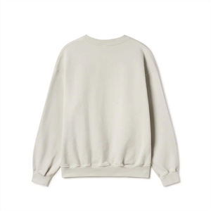 เสื้อสเวตเตอร์ผ้าฟลีซผ้าฝ้าย100% สำหรับผู้ชายเสื้อคอกลมนุ่มใส่สบายสำหรับใส่ในฤดูหนาวสไตล์สตรีทย้อมสีเรียบ - Product Image 2