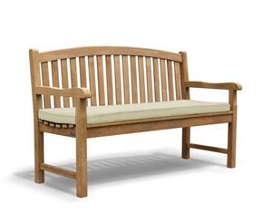 Banc de parc moderne minimaliste en teck massif INDOTEAK de qualité supérieure, durable, résistant à l'eau, 2 places, mobilier d'extérieur, patio, hôtel, complexe hôtelier - Product Image 2