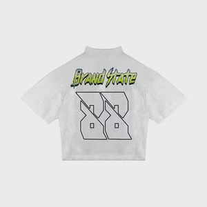 Maillot personnalisé de football américain Streetwear rétro Crop impression par sublimation maille maillot de football américain - Product Image 4