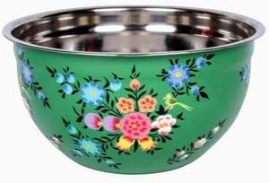 Bols élégants en acier brillant avec courbes artistiques et larges bords pour une utilisation élégante dans la cuisine et la salle à manger - Product Image 3