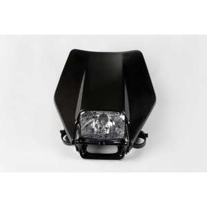 2000-2000 pour KTM EXC 520 masque de phare LED noir lampe avant de moto en plastique avec lentille transparente tension 12V - Product Image 1