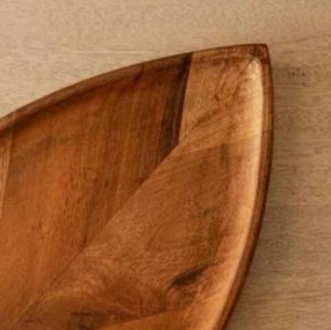 Plateau de conception de feuilles en bois Offre Spéciale avec accessoires de cadeau de vaisselle de restaurant de bol au coût le plus bas - Product Image 5