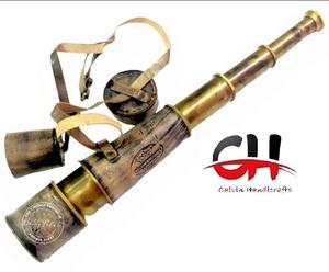 Télescope marin vintage en laiton brun artisanal Calvin Handicraft, 18,7 pouces, jumelles nautiques pour la décoration de la maison - Product Image 4