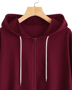 Sweat à capuche zippé à rayures blanches et marron avec poche kangourou, streetwear décontracté unisexe, veste douce et confortable, tendance - Product Image 5