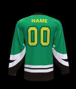 เสื้อกีฬาฮอกกี้น้ำแข็งใส่ได้ทั้งชายและหญิงเสื้อเจอร์ซีย์สไตล์ล่าสุดพิมพ์ชื่อทีมด้วยเทคนิคการระเหิดงานตามสั่ง - Product Image 2