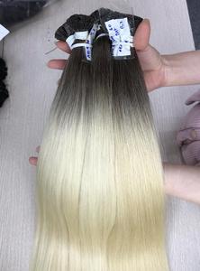 Extensiones de cabello de punta plana Ombre Mix 1B/60 Colory Proveedor al por mayor Genius de cabello humano | Consejos Extensión de cabello virgen crudo - Product Image 4