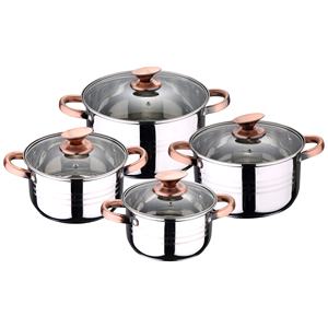 Set di pentole in acciaio inox da 8 pezzi adatto per piani cottura a induzione Collezione Altea - Product Image 1