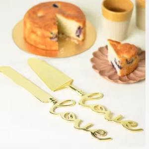 Premium Vintage Cake Server Set Juego grabado de pastel de bodas para fiestas de cumpleaños y eventos - Product Image 2