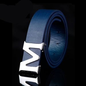 Cinturón Casual de Cuero Genuino de Vaca con Hebilla Automática de Aleación y Resina, Diseño Cómodo y Transpirable - Product Image 3