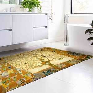 Alfombra 'Árbol de la Vida' de Klimt: Decoración Personalizada para Salón, Alfombra Delgada, con Pelo Suave - Product Image 5