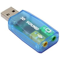 Tarjeta de sonido estéreo USB 5,1 externa Adaptador de tarjeta de sonido de audio USB 2,0 a 3D Virtual 5,1 para Windows y Mac, PC, Notebook
