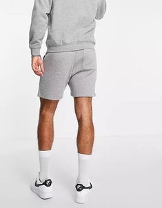 กางเกงขาสั้นผู้ชายเอวกลางเอวยางยืดสีเทาแบบกำหนดเองกางเกงกีฬาผ้าฝ้ายรุ่นเฮฟวีเวตสำหรับใส่เล่นกีฬาฤดูหนาว - Product Image 2