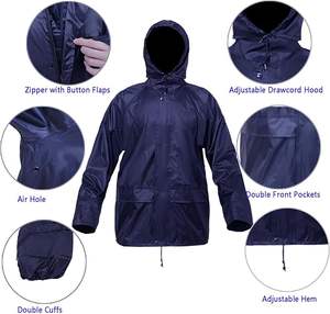 Combinaison de pluie imperméable légère pour hommes et femmes, vêtements de pluie pour activités de plein air, ferme, pêche, moto - Product Image 2