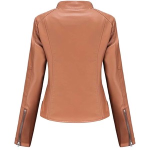 Custom Logo Full Sleeve Knitted Breathable Latest Design Women Leather Jackets Polyester Filling High Quality Casual <b>Winter</b> - Product Image 2