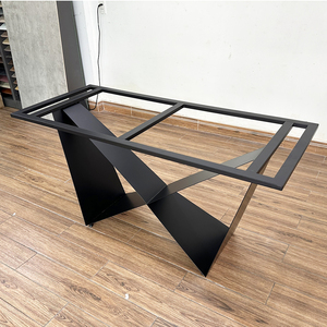 Patas de Mesa de Comedor en Forma de W de Estilo Industrial CHBBA007, Patas de Hierro Resistentes con Recubrimiento en Polvo para Cafeterías y Muebles para Hospitales - Product Image 4