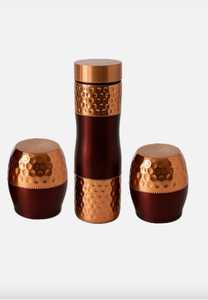 ขวดน้ำทำมือ100% ทองแดงบริสุทธิ์งานตกแต่งโบราณสำหรับวิถีชีวิตที่มีสุขภาพดีและประโยชน์ดีท็อกซ์ - Product Image 5