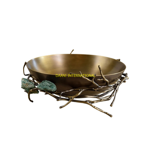 ชามสแตนเลสตกแต่งที่ทันสมัยหรูหราตั้งได้สำหรับบ้านและโรงแรมสำหรับผลไม้ขนมขบเคี้ยวเสิร์ฟอาหารกลางโต๊ะที่หรูหรา - Product Image 6