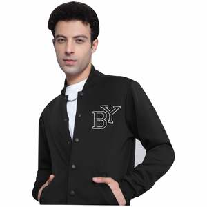 Veste de bombardier pour hommes, en Satin uni, blanc, personnalisé, pas cher, à la mode, de meilleure qualité, taille plus - Product Image 1