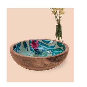 Ensemble de vaisselle en bois de bambou poli Assiette de restaurant Plats de collation Bols Faits à la main en Inde pour les occasions de mariage - Product Image 1