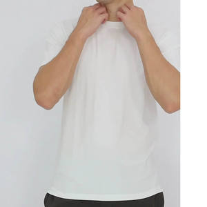 Nuevo 2023 nueva camiseta blanca de algodón personalizada OEM para hombres directo a la ropa camiseta de cuello redondo OEM personalizada para hombres - Product Image 6