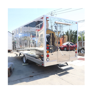 Food Trucks For sale Best Selling Food Truck Trailer Fully Equipped Stainless Steel Mobile <b>Kitchen</b> - Product Image 2